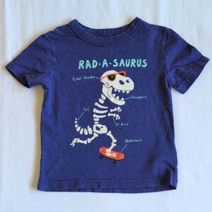 joe fresh blue dinosaur graphic cotton t-shirt 2T toddler boys